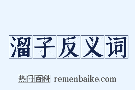 溜子反义词是什么意思的图片